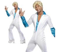 70s Disco Man Costume Groovy Music Mens Male Fancy Dress Party Outfit New