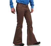70s Disco Pants for Men,Mens Bell Bottom Jeans Pants,60s 70s Bell Bottoms Vintage Denim Pants Jeans for Men, Brown2, X-Large