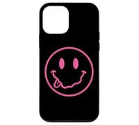 70s Funny Tongue out Smile Face Cute Pink Happy Smiling Face Case for iPhone 12 mini
