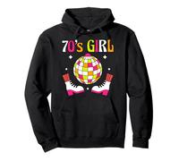 70s Girl Retro Groovy Disco Ball Pullover Hoodie