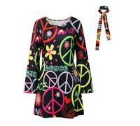 70s Hippie Dress Costumes Women Disco Outfit, 60s Party Costume, Halloween Retro Dresses 60s 70s Fancy Dress Women Party Dresses for Comfy