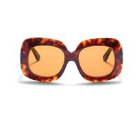 70's-inspired oversize squared sunglasses - female - Valentino - Sunglasses - Brown - ONE SIZE - Accessories ONE SIZE
