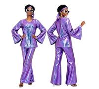 70s Outfits for Women Disco Costume Sequin Top & Bell Bottoms Accessories Set 70’s Retro Outfit Shiny 1970s Outfit with Bold Cut Glam Details Ideal Dancers Stage Performers