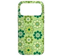70s Retro Floral Pattern in Green, Light Green, Kelly Green Case for iPhone 17 Pro Max