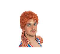 70s Rock Legend Orange Men's Wig (Pack of 1) - Realistic Design, Perfect for Costume Parties, Music Festivals, & Themed Events Halloween Halloween