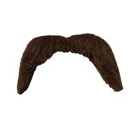 70's Style Tash Outfit Accessory for Fake Tache Moustache Fancy Dress Brown