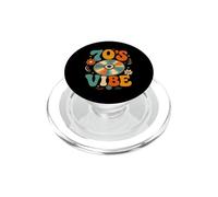 70s Vibe Retro Compact Disc Music Nostalgia Flower Power PopSockets PopGrip for MagSafe