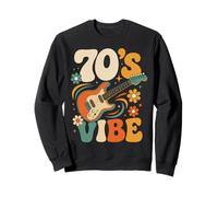 70s Vibe Retro Electric Guitar Music Nostalgia Style Sweatshirt