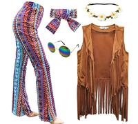 70s Women's Hippie Costume Set - Retro XXL
