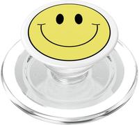 70s Yellow Smile Face Cute Happy Peace Smiling Face PopSockets PopGrip for MagSafe