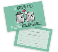 70th Anniversary Party Invitations - 70 Year Together 20 Pack - Wedding Anniversary Invitations for Friends Family A6 Party Invites Invitation Cards with Folding Envelopes