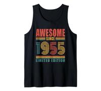70th Birthday Awesome Since 1955 Vintage 70 Birthday Tank Top