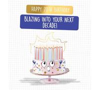 70th Birthday, Blazing Into Your Next Decade! Funny 70th Card
