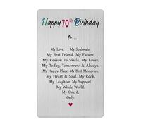 70th Birthday Card for Men Husband Him Boyfriend - 70 Year old Birthday Gift for Wife Girlfriend Her Women