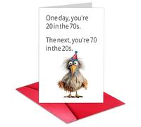 70th Birthday Card for Women Men, Unique Funny Cartoon Inspired Birthday Cards Gifts for Women Man, Happy 70th Birthday Card for Men, Cool Gifts for 70 Year Old Dad Mom