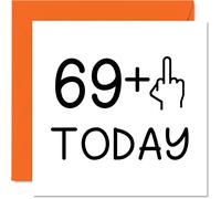 70th Birthday Card Funny for Women - Novelty Middle Finger - Rude Birthday Cards for Men, 145mm Greeting Cards, Joke Banter Cards Mum Dad Grandad Granny Nanny Auntie Uncle