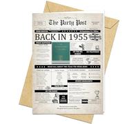 70th Birthday Card Happy Bday Jumbo Card for Men or Women Born In 1955 Big Funny Gifts for Dads or Moms Touring 70 Years Old. Vintage Party Decor Gift Ideas For Husband Wife. Retro Greeting Cards