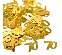 70th Birthday Confetti Probuk 15g Foil Metallic Glitz Sequins Confetti,Gold Table Scatter Sprinkles,Age Bday Party Decorations Supplies for Wedding Birthday Party Anniversary