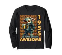 70th Birthday Cow Legends December 1955 70 Years Old Mens Long Sleeve T-Shirt
