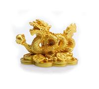70th Birthday Decorations 40th 60th Birthday Room Decor Home Office Car Ornaments Bless Safety Wealth For Gift Feng Shui Resin Dragon Loong on Ancient Coins Statue Symbol of Prosperity Bro