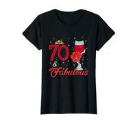 70th Birthday Decorations Women 70 and Fabulous 70 Year Old T-Shirt