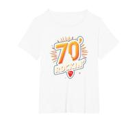 70th Birthday Gift for Men - 70 & Still Rockin' T-Shirt, Women's Plus, White, 5X