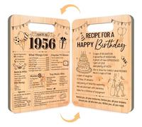 70th Birthday Gift for Women Men, Luvart Back in 1956 Double Sided Bamboo Chopping Board,70 Year Old Birthday Gifts for Her Him Happy 70th Birth Gift Kitchen Present for Grandma Grandad Dad Mum