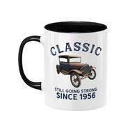 70th Birthday Gift Mug Party Present for Men Car Design for Age 70 Years Old Happy 70th Birthday Keepsake - 11oz (325ml)