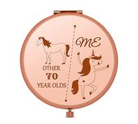 70th Birthday Gifts for Grandmother Mom 70 Year Old Birthday Gifts for Women Rose Gold Compact Mirror 70th Birthday Gifts for Wife Aunt 70 Birthday Gifts for Sister Friend BFF Bestie Turning 70