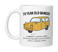 70th Birthday Gifts for Men, 70 Year Old Banger Birthday Mug, 11oz Novelty Coffee Cup for Best Friend, Dad, Teacher, Colleagues, Dishwasher and Microwave Friendly