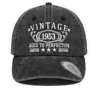 70th Birthday Gifts for Men Women,1954 for 70 Year Old Woman Man Vintage Hat,Parents Turing 70th, 01.black, One size