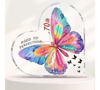 70th Birthday Gifts for Women, 1955 Birthday Gift 70th Birthday Plaque 4"x 4" Acrylic Sign Presents for 70 Year Old Woman