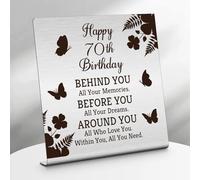 70th Birthday Gifts for Women Desk Decorations Sign 70 Year Old Gift for Women Plaque Sign 70th Birthday Gifts for Her Mom Grandma Sister Friends Wife Aunt Home Office Desk Decor