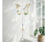 70th Birthday Gifts for Women Men, Hanging Butterfly Acrylic Crystal Suncatcher, Perfect 70th Birthday Decrations for Women, for Mum, Grandma, Wife, Sister, Friends