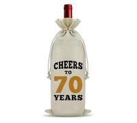 70th Birthday Gifts for Women Men Wine Lovers Gifts Wine Bag 70 Years Old Birthday Gifts for Mum Dad Grandparents Happy 70th Birthday Gifts for Colleague Friends 70th Gifts for Marriage Anniversary