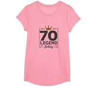 70th Birthday Legend Gift for Men Milestone Celebration T-Shirt, Girls, Pink, XS