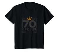 70th Birthday Legend Gift for Men Milestone Celebration T-Shirt, Kids, Black, 4 Years