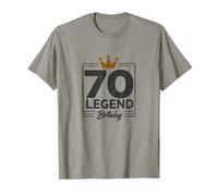 70th Birthday Legend Gift for Men Milestone Celebration T-Shirt, Men, Slate, XXL