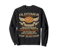 70th birthday man gift classic car October 1955 Vintage Sweatshirt