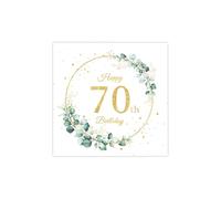 70th Birthday Napkins, 40 PCS Sage Green 70th Birthday Serviettes for Men Women,Napkin Serviettes for Table Decorations,Tissue for Him Her Decoration