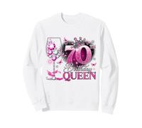 70th Birthday Queen Pink Wine 70 Years Old Women Girls Sweatshirt