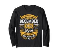 70th Birthday Real Legends December 1955 70 Years Old Men Long Sleeve T-Shirt