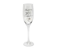 70th Birthday Stars Champagne Flute Glass Gift