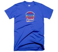 70th Birthday T Shirt 70 Years of Being Awesome Legend Born in 1955 Vintage Funny Joke Gift Tee Top (UK, Alpha, XXL, Regular, Regular, Blue)