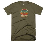 70th Birthday T Shirt 70 Years of Being Awesome Legend Born in 1955 Vintage Funny Joke Gift Tee Top (UK, Alpha, XXL, Regular, Regular, Military Green)