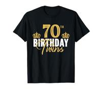 70th Birthday Twins 70 Years Old Twin Brother And Sister T-Shirt