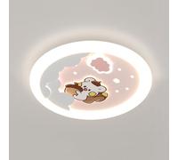 70W Creativity Cartoon Astronaut Kids Bedroom Flush Mount Ceiling Light Fixture Modern Nordic Boy Girl's Room Close To Ceiling Lamp Mid Century Nursery Chandelier For Kindergarten Baby's Room