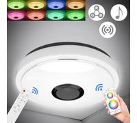 70W Dimmable LED Music Ceiling Light Bluetooth Speaker RGB with Remote