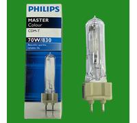 1x 70W Philips HID, G12, 2 pin, MasterColour CDM-T 70W/830, Ceramic Metal Halide