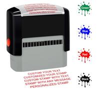 70x25mm Personalised Stamp Custom Self-Inking Business Address Rubber Stamps Customised with Name Date Signature Return Address Up to 5 Lines